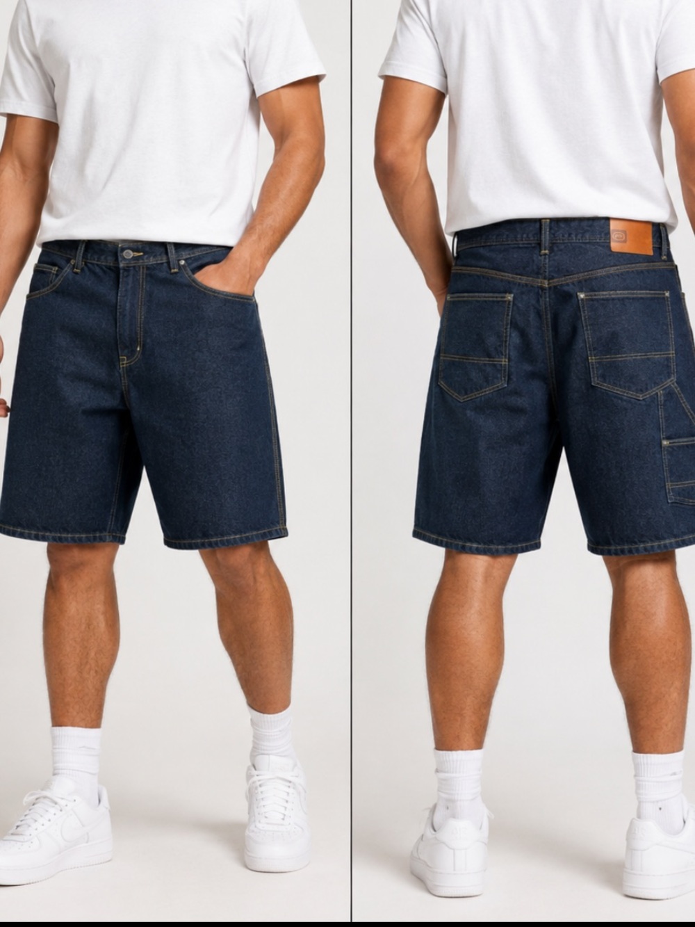 Ecko  Unltd‎ Oversized Retro “90’s” Carpenter Dark Wash  Jean Shorts Size 46B